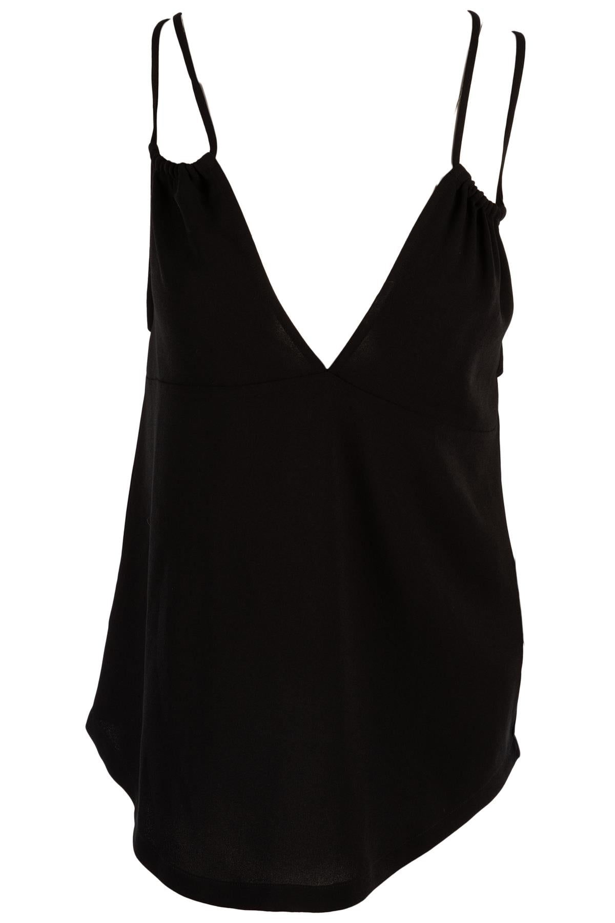 IRO BLACK CREPE TOP FR 38 UK 10