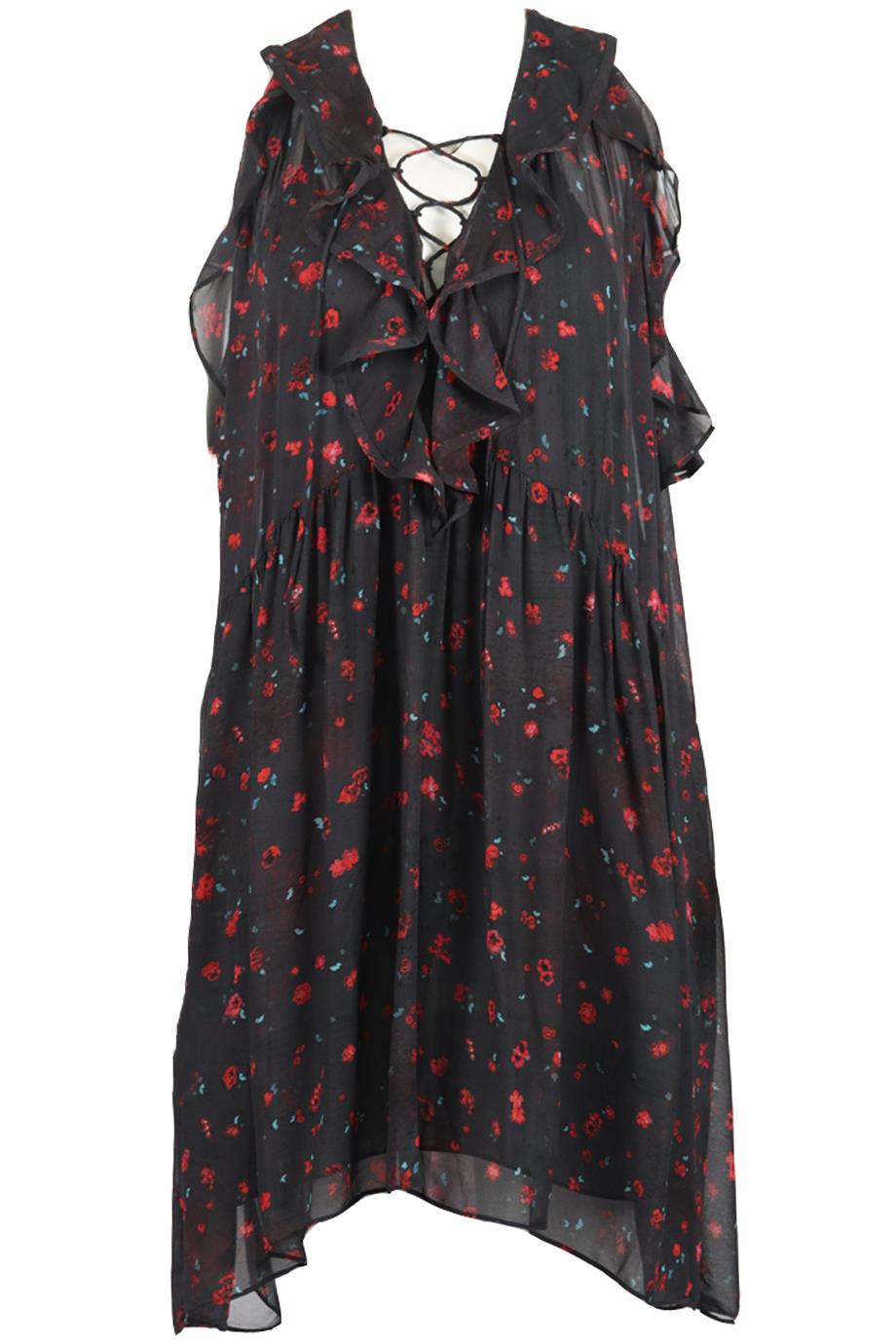 IRO FLORAL PRINT CREPE MINI DRESS FR 36 UK 8