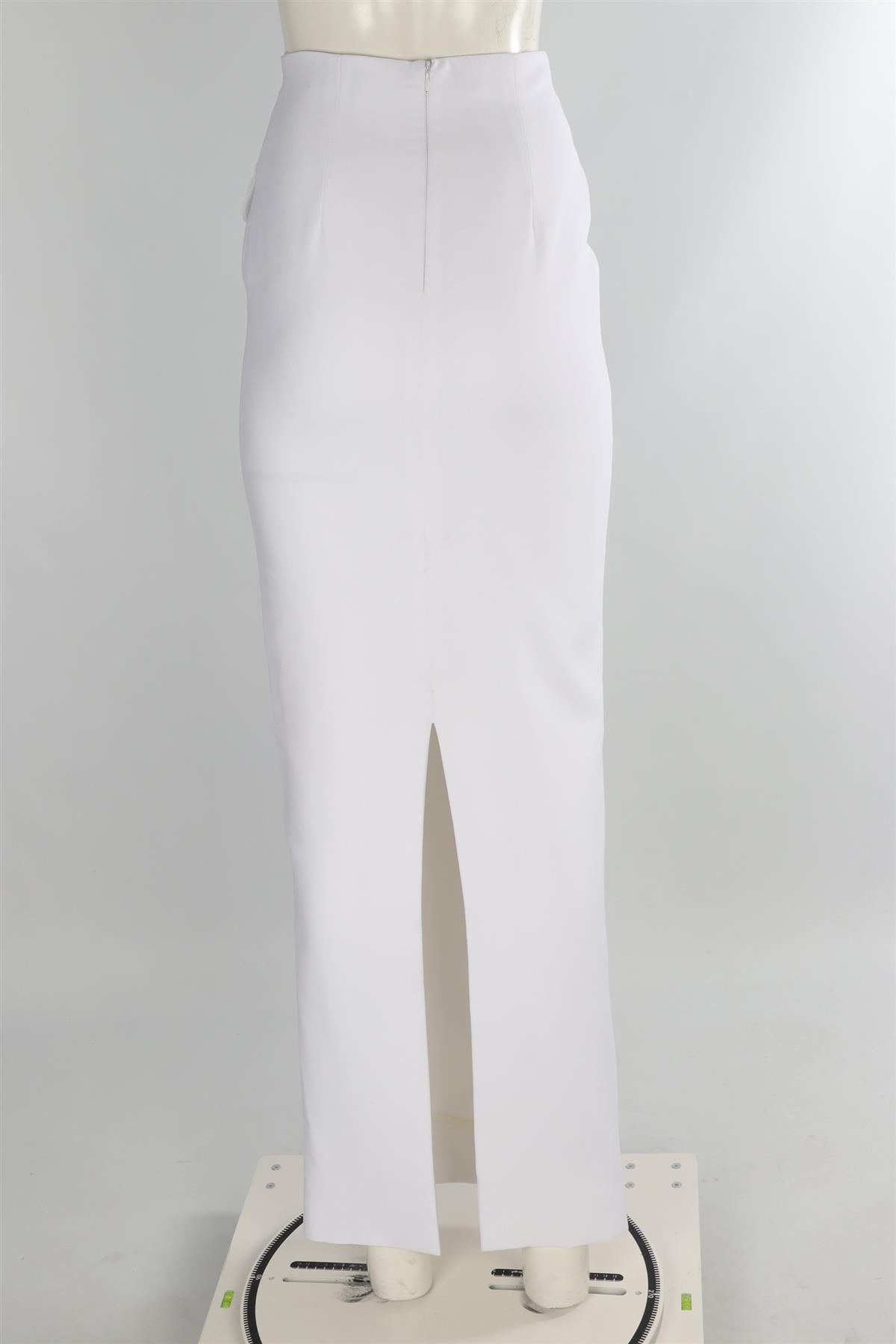 MÔNOT WHITE CREPE MAXI SKIRT IT 36 UK 4