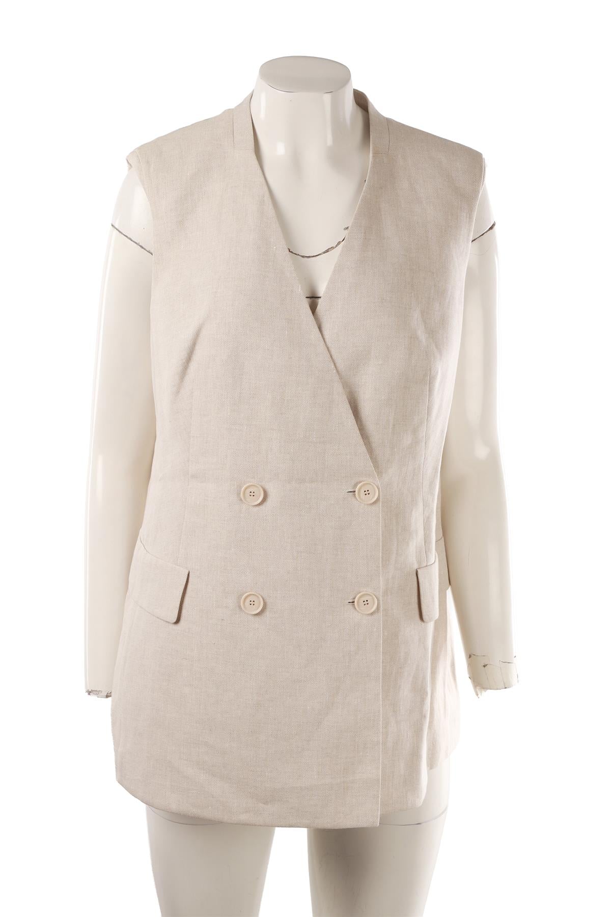 BEIGE LINEN VEST