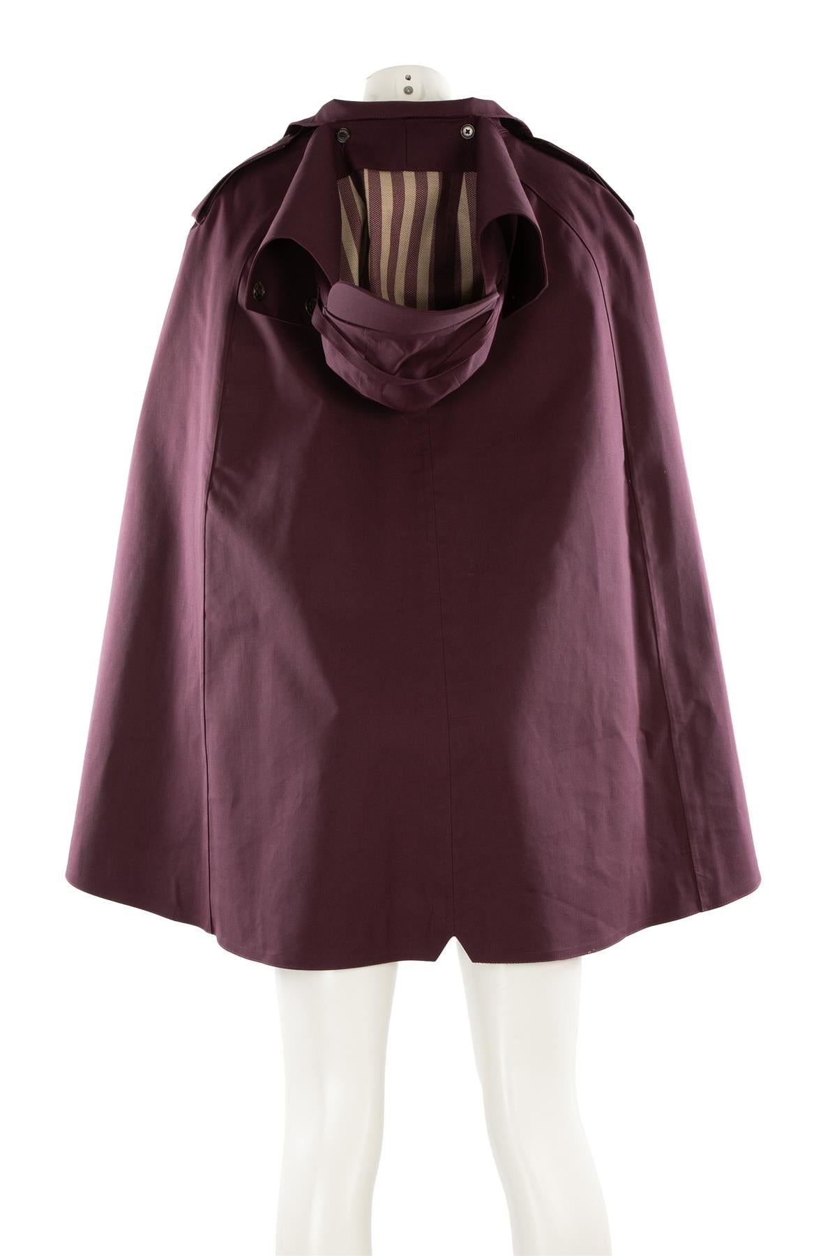 ASPREY PURPLE COTTON CAPE IT 42 UK 10