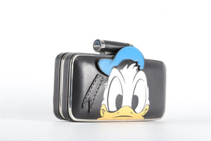PINKO BLACK LEATHER CLUTCH