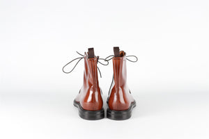 CHURCH'S BROWN PATENT LEATHER ANKLE BOOTS EU 38.5 UK 4.5 US 7.5