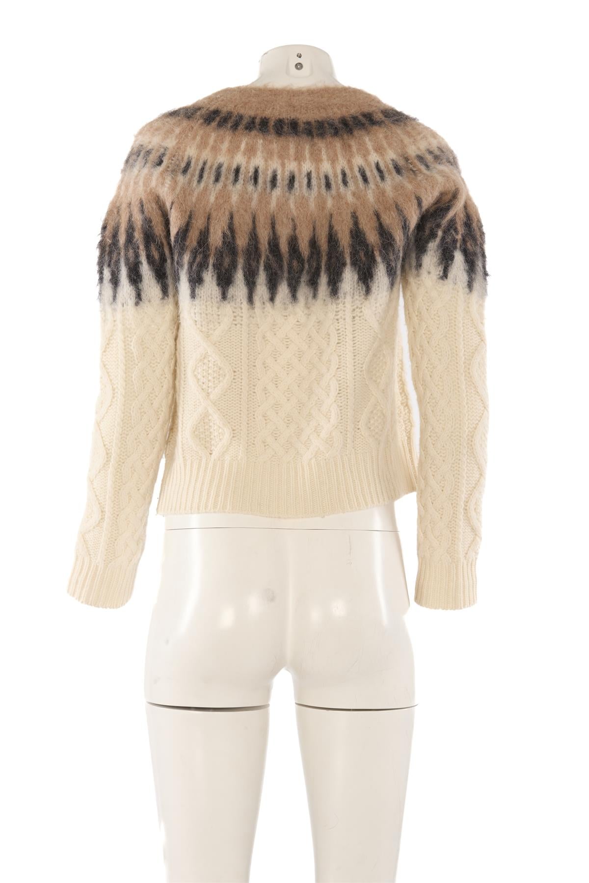 ALTUZARRA CREAM WOOL SWEATER XSMALL
