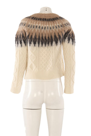 ALTUZARRA CREAM WOOL SWEATER XSMALL