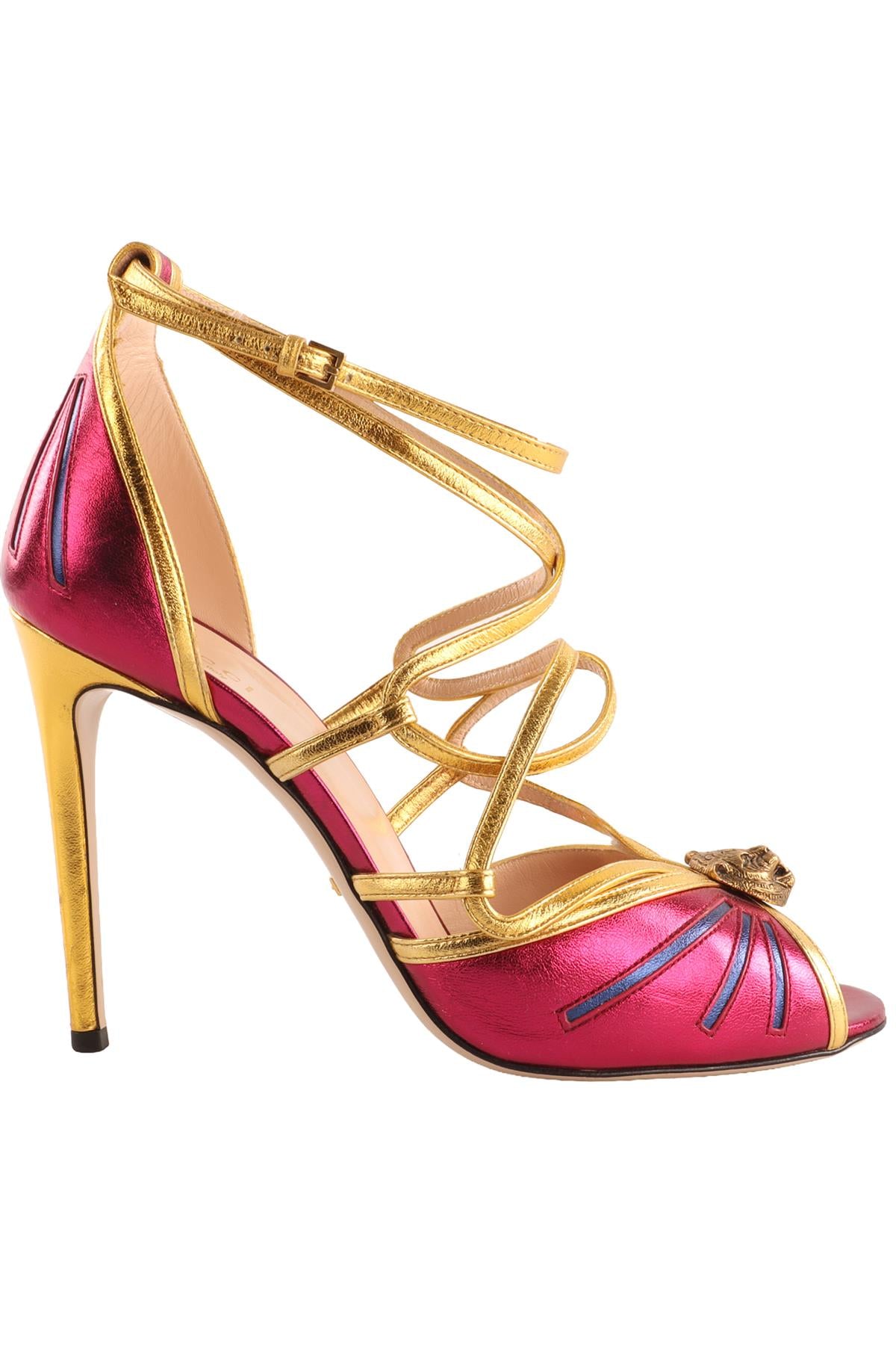 GUCCI PINK LEATHER SANDALS EU 40 UK 7 US 10