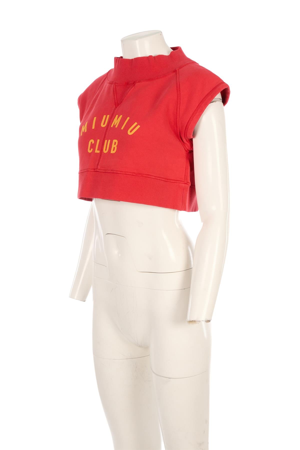 MIU MIU RED COTTON TOP MEDIUM