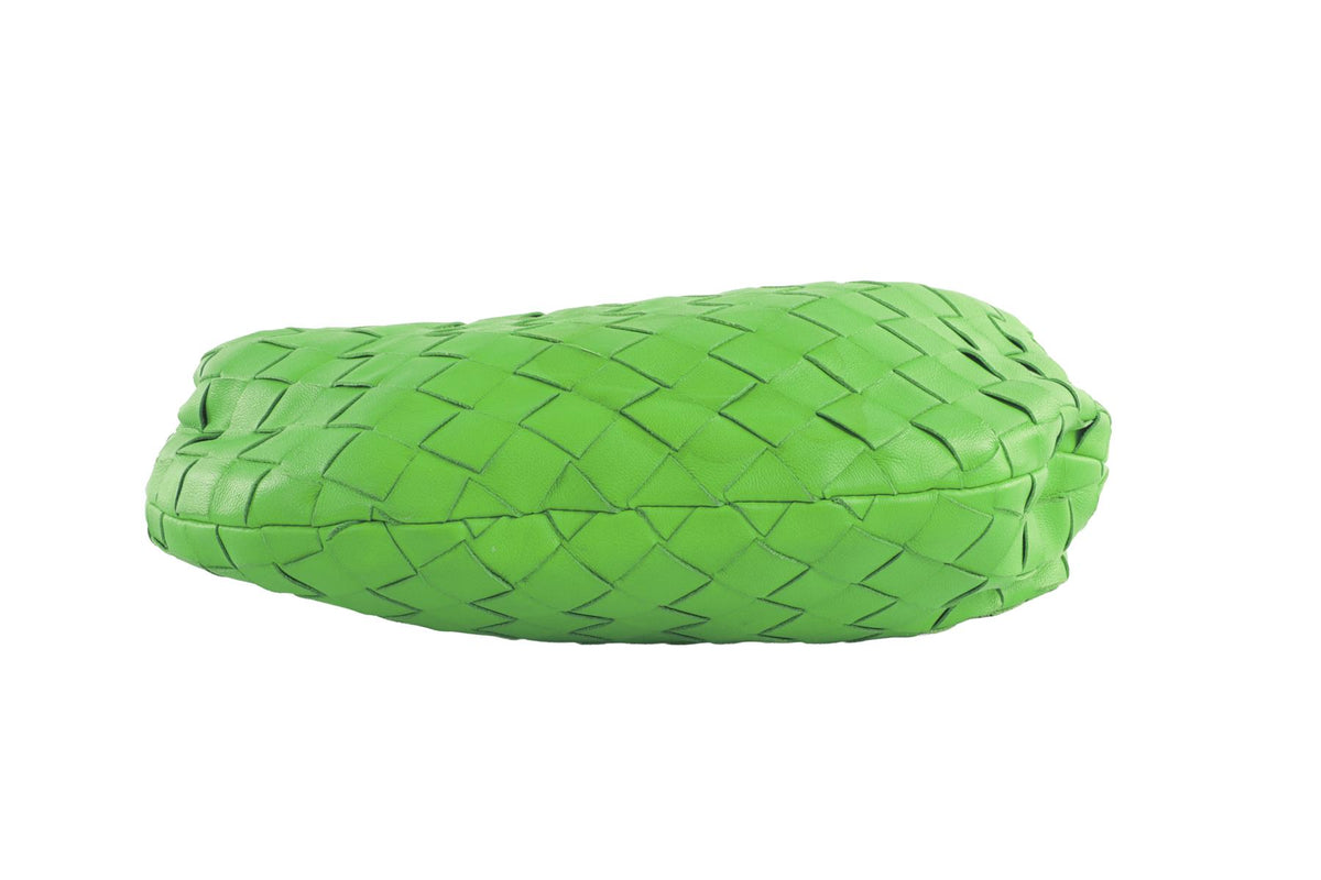 BOTTEGA VENETA GREEN JODIE MINI LEATHER BAG