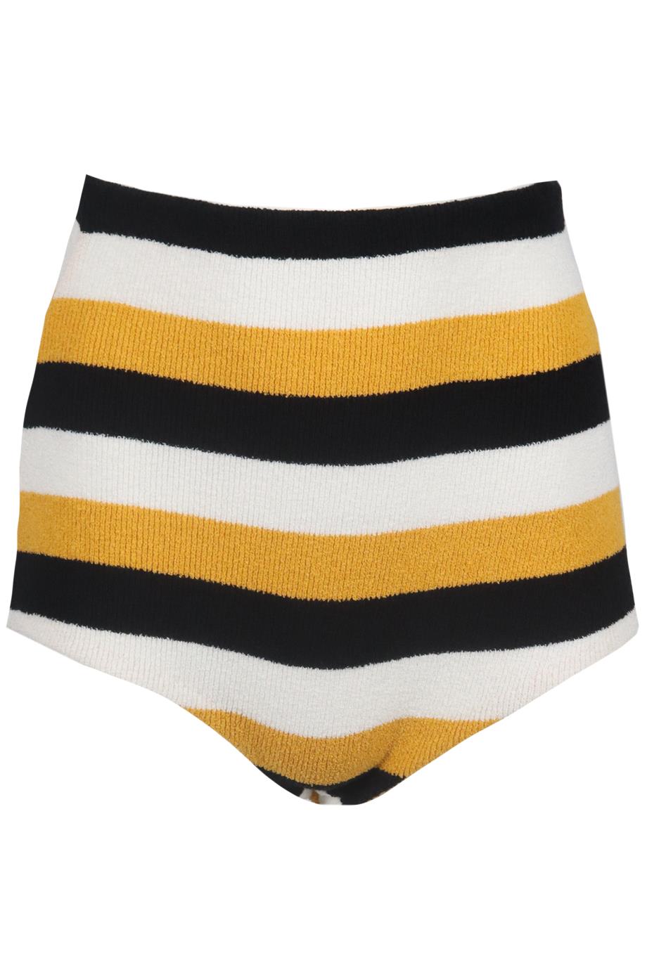 PRADA STRIPED COTTON BLEND SHORTS IT 44 UK 12