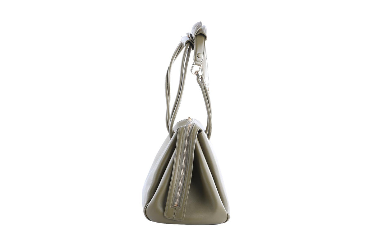 LOEWE GREEN MADRID MEDIUM LEATHER SHOULDER BAG