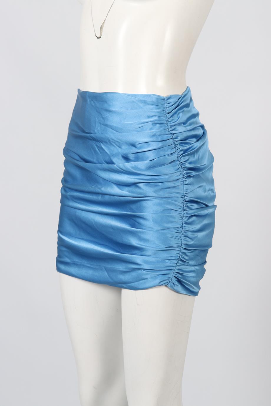 THE SEI RUCHED SILK MINI SKIRT US 4 UK 8
