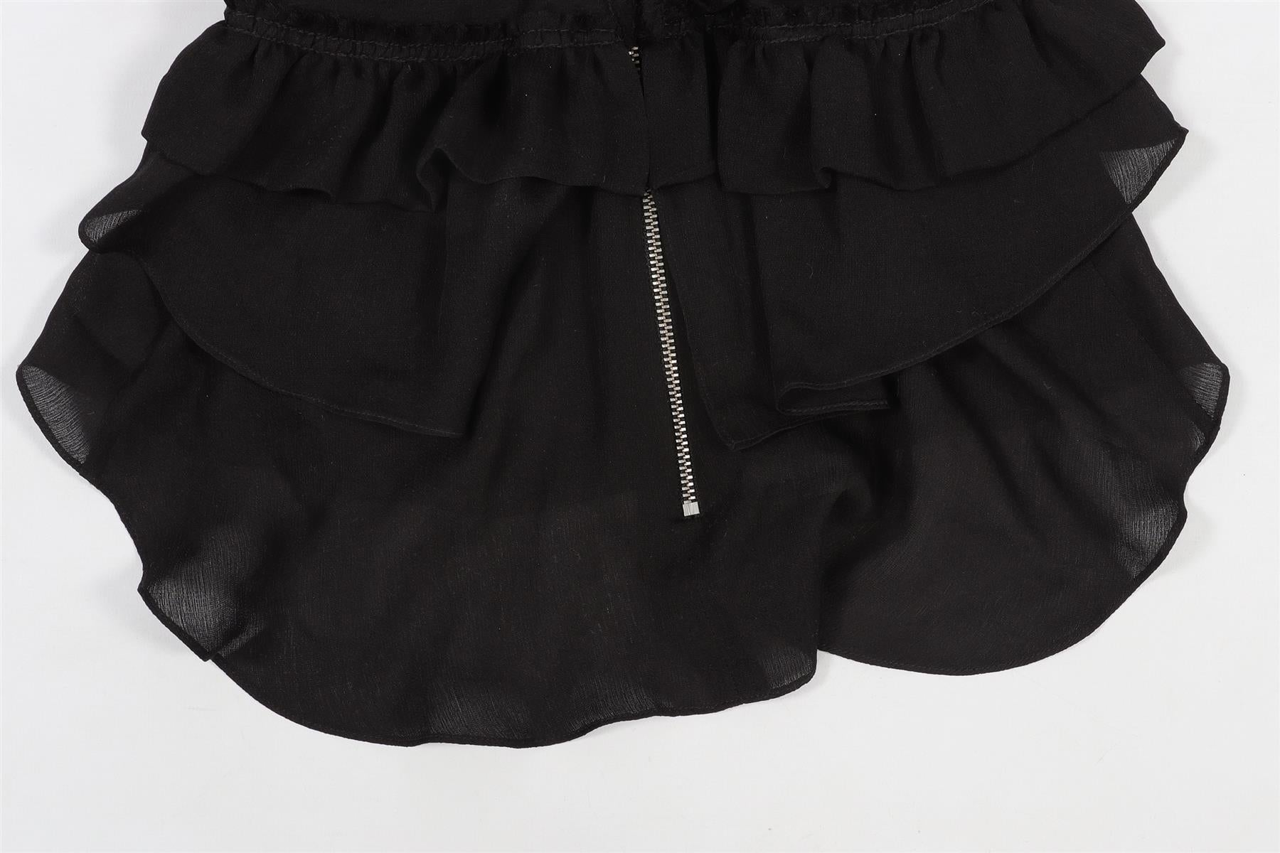 ISABEL MARANT BLACK SILK TOP FR 36 UK 8