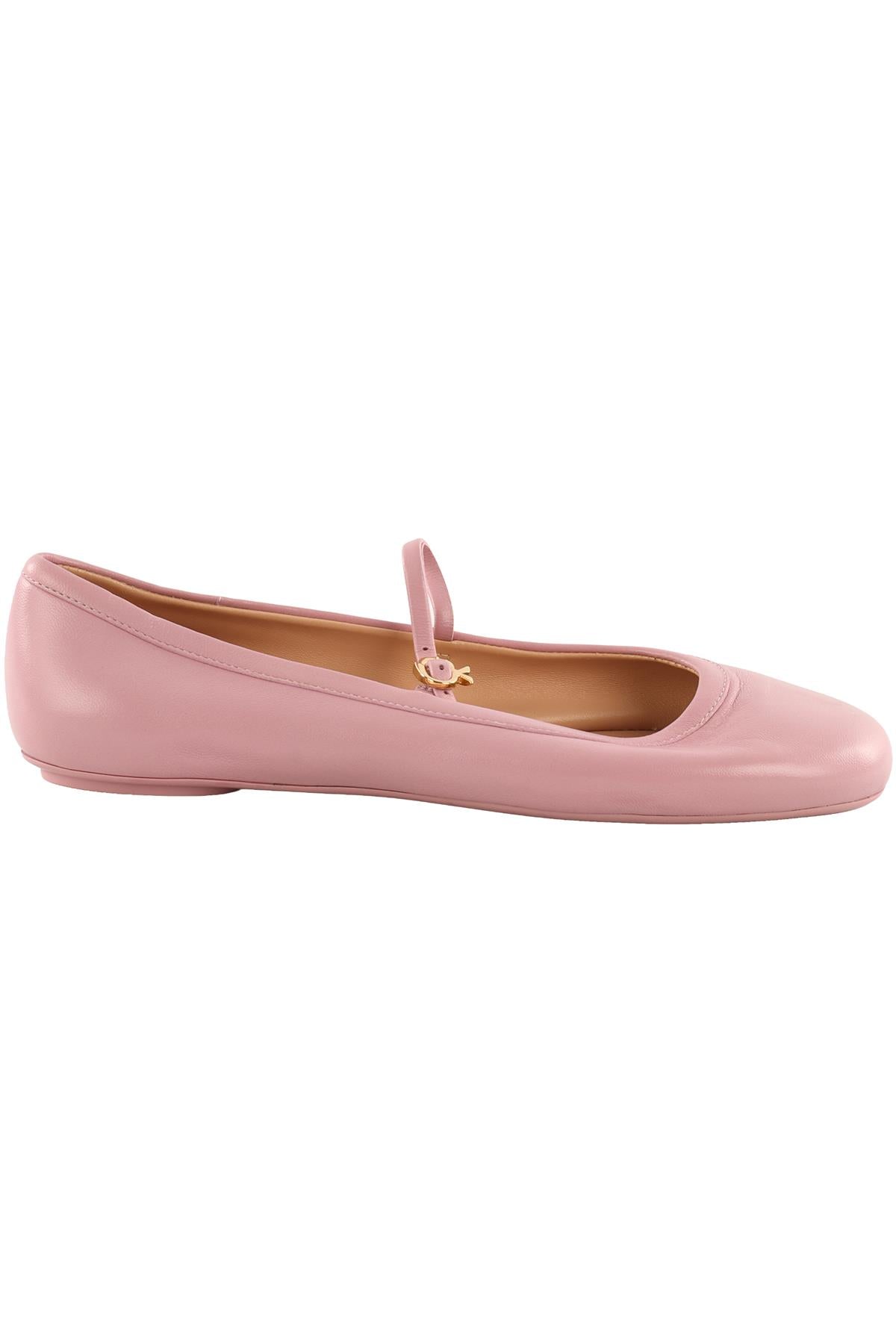 GIANVITO ROSSI PINK LEATHER BALLET FLATS EU 36 UK 3 US 6