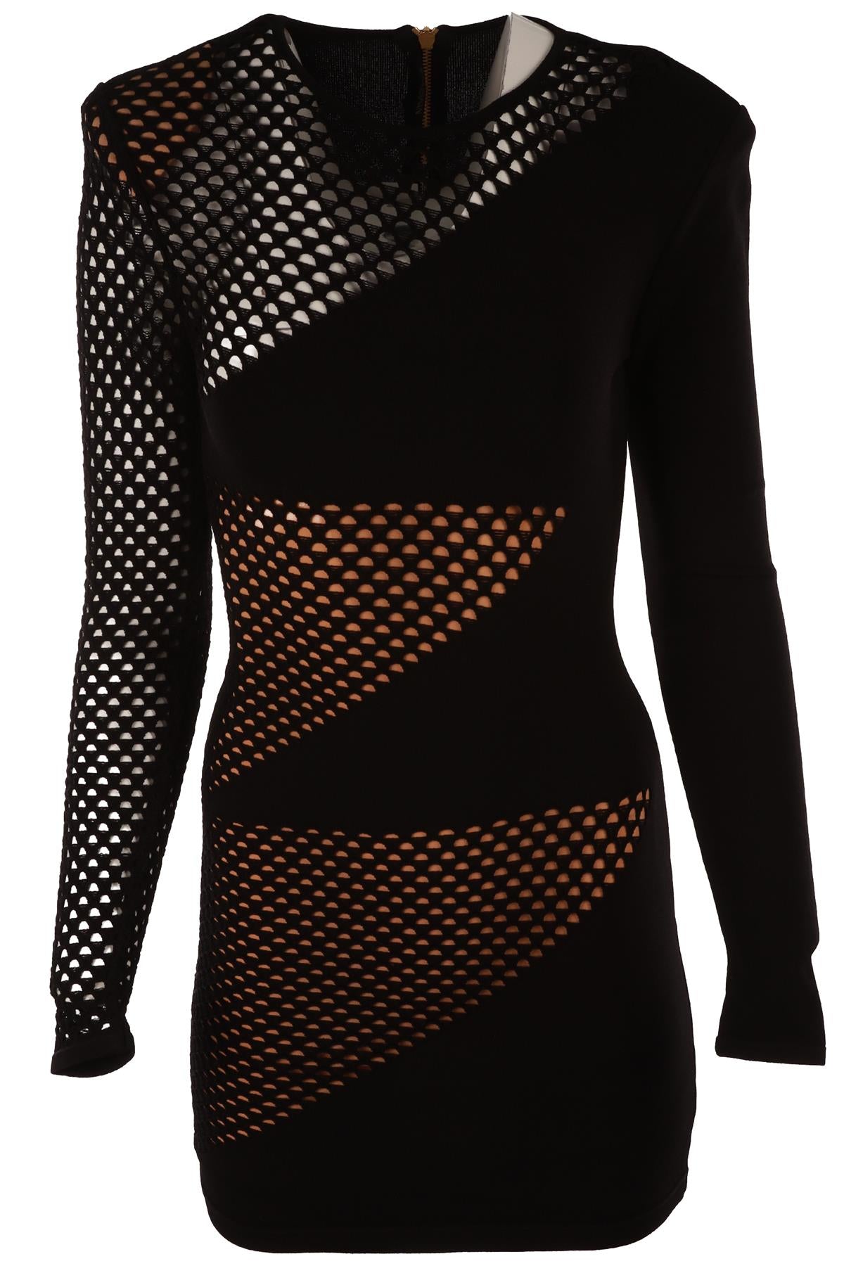 BLACK KNIT MINI DRESS