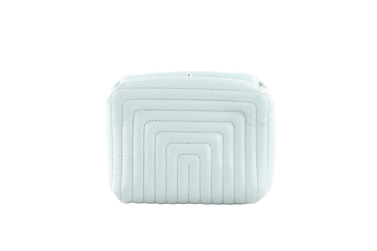 JIL SANDER BLUE LEATHER CLUTCH
