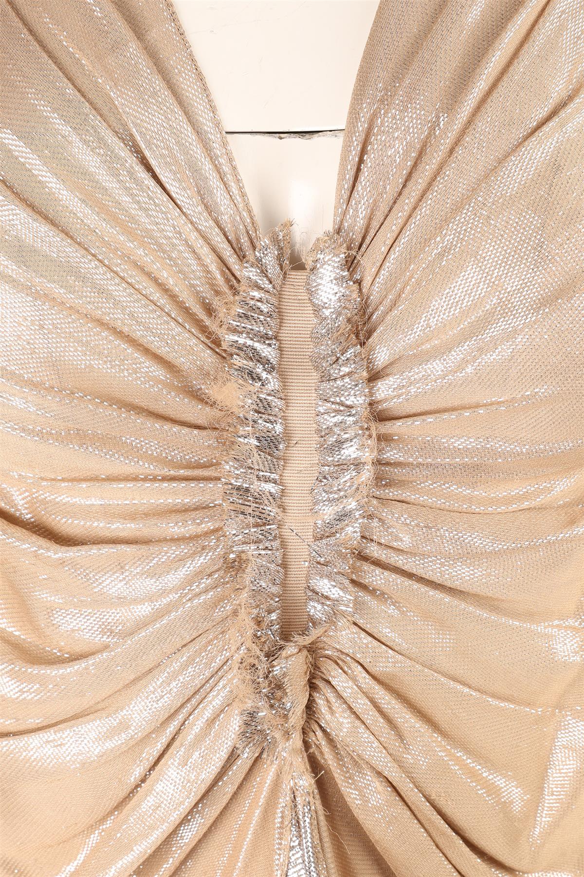 LANVIN GOLD 2007 SILK GOWN FR 40 UK 12