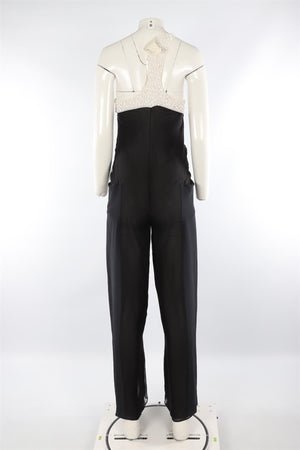 EMILIO PUCCI BLACK SILK JUMPSUIT IT 40 UK 8