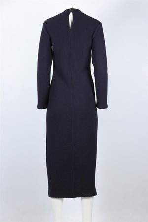 GIULIVA HERITAGE NAVY WOOL MAXI DRESS IT 38 UK 6