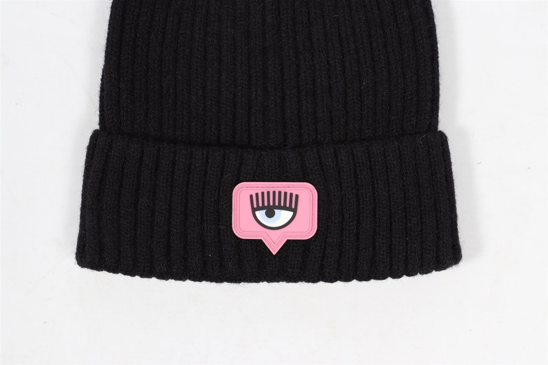 CHIARA FERRAGNI RIBBED KNIT BEANIE