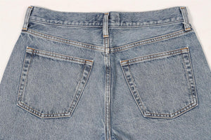 AGOLDE BLUE HIGH RISE DENIM SHORTS W27 UK 8-10