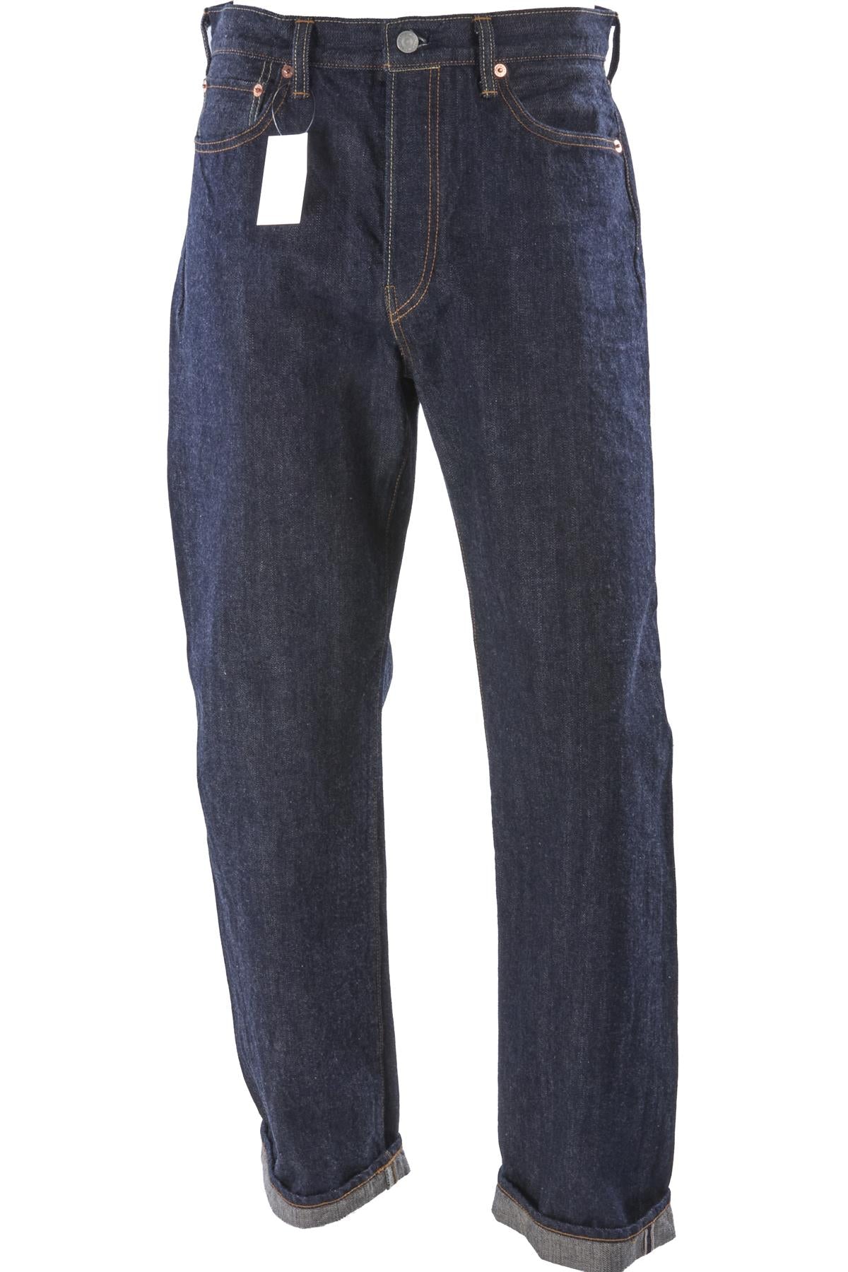 NAVY MEN'S HIGH RISE STRAIGHT LEG JEANS