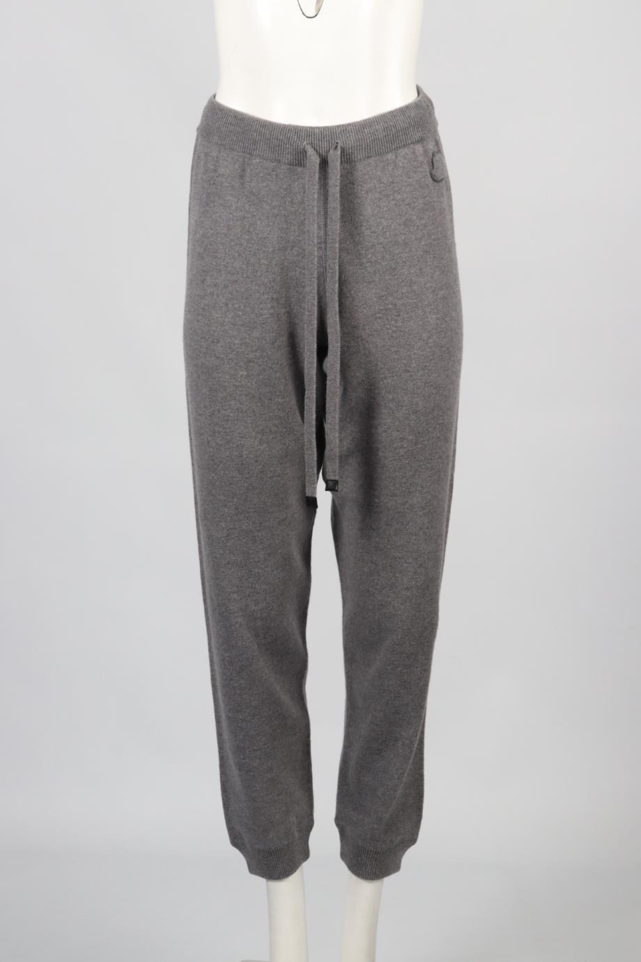 MONCLER WOOL AND CASHMERE BLEND TRACK PANTS XSMALL