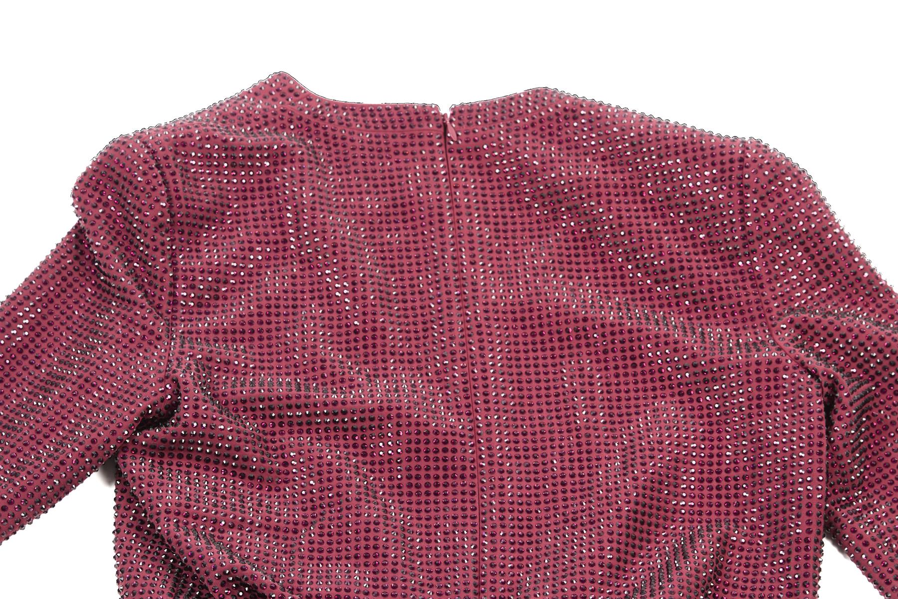 ROLAND MOURET RED CRYSTAL MINI DRESS UK 8