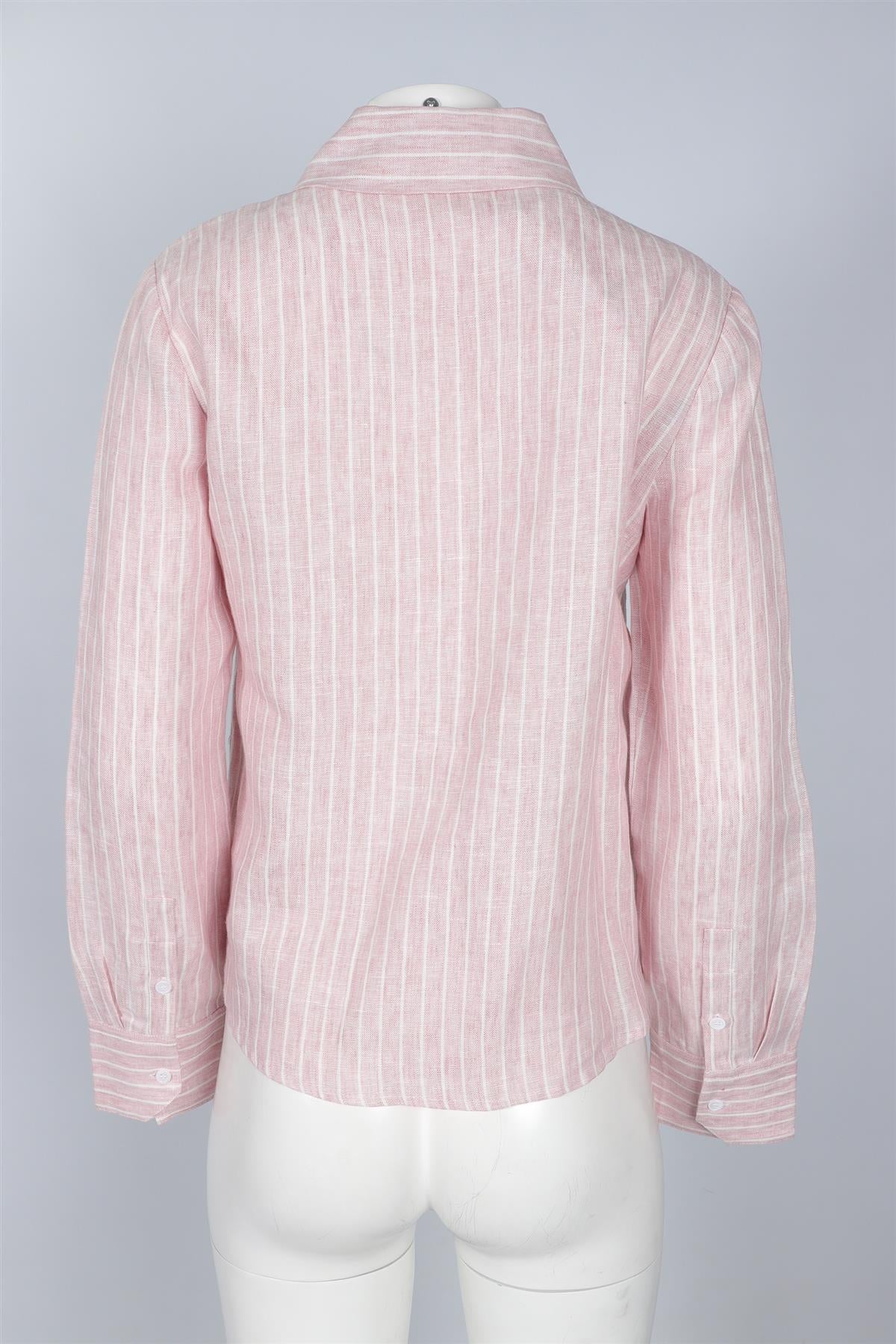 REFORMATION PINK LINEN SHIRT SMALL