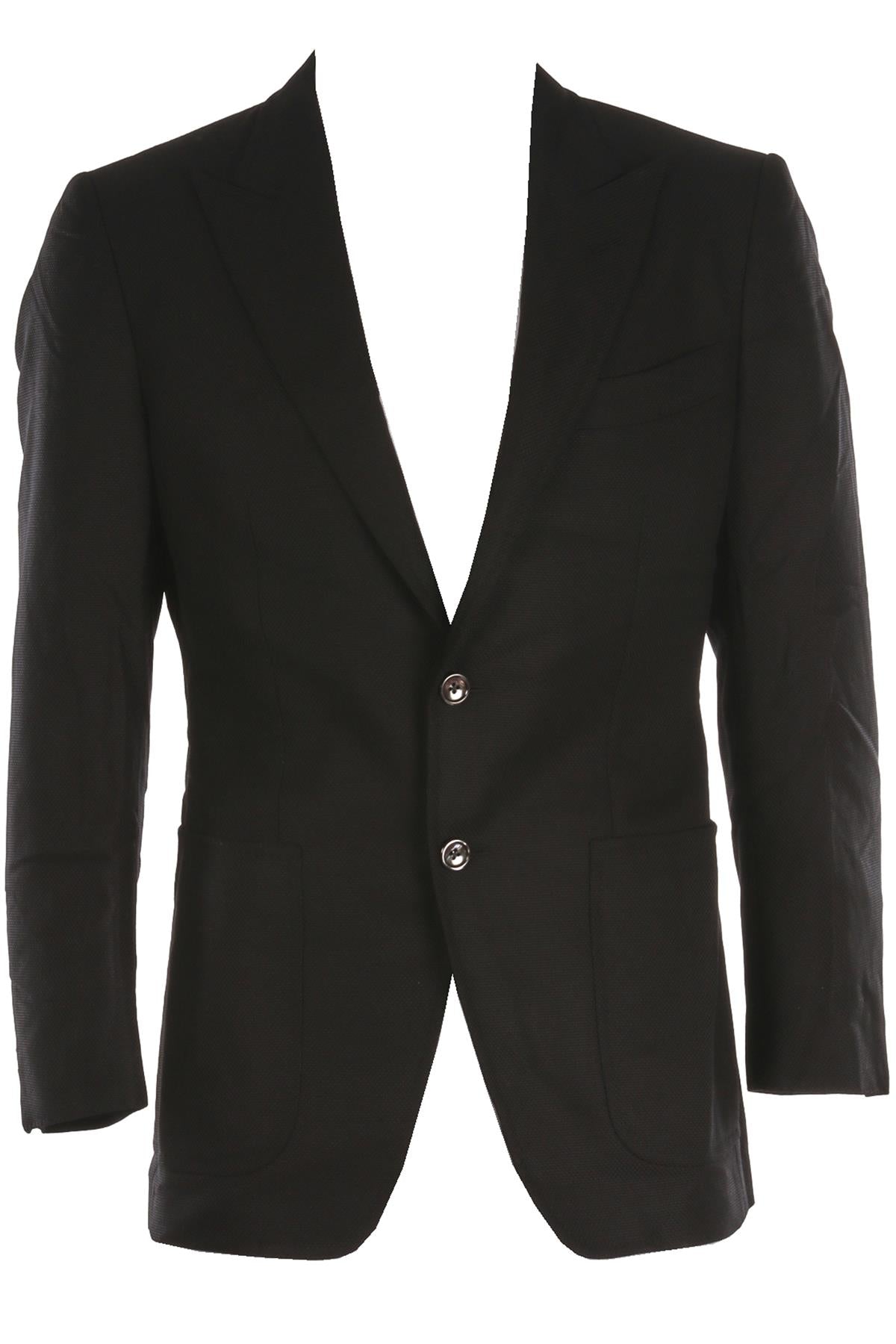 TOM FORD BLACK MEN'S WOOL BLAZER IT 48 UK 38