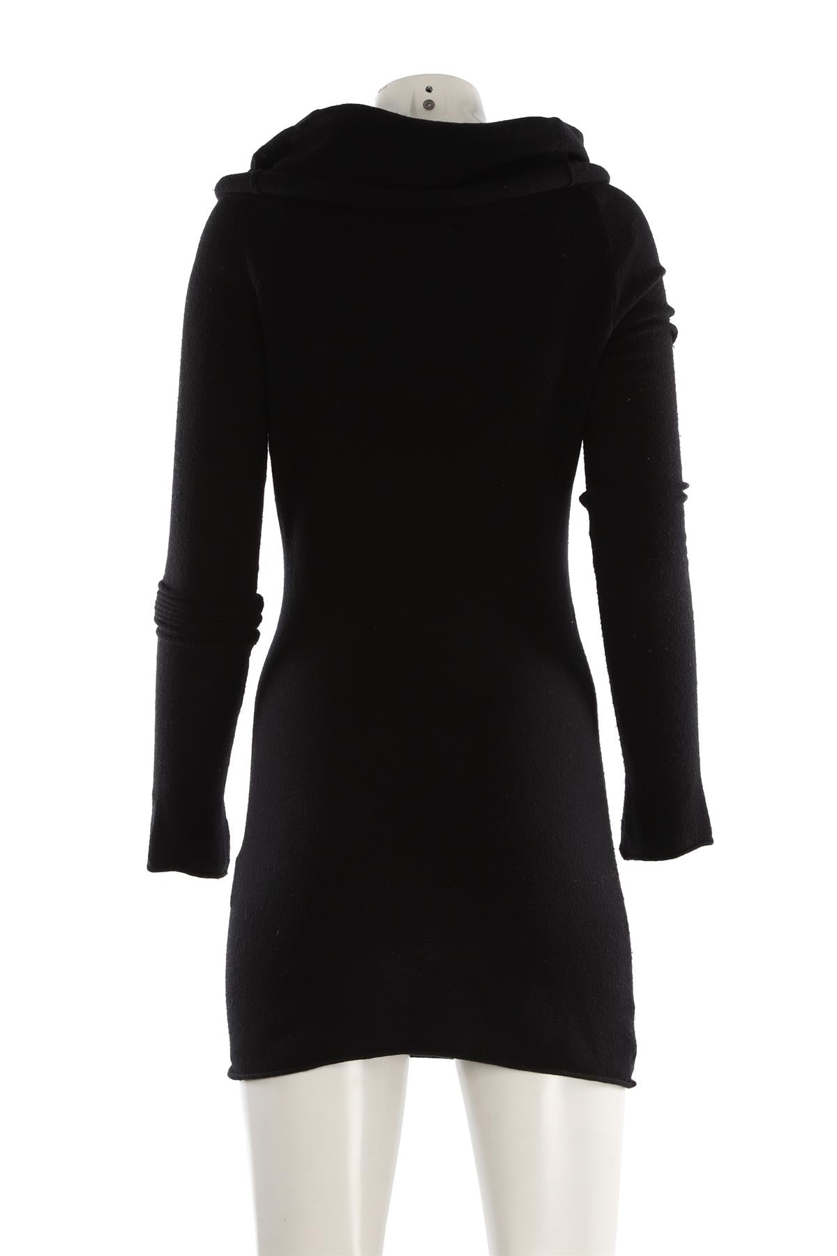 THE ATTICO BLACK KNIT MINI DRESS IT 40 UK 8