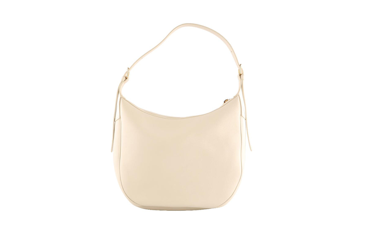 CELINE IVORY HELOISE MEDIUM TRIOMPHE LEATHER SHOULDER BAG