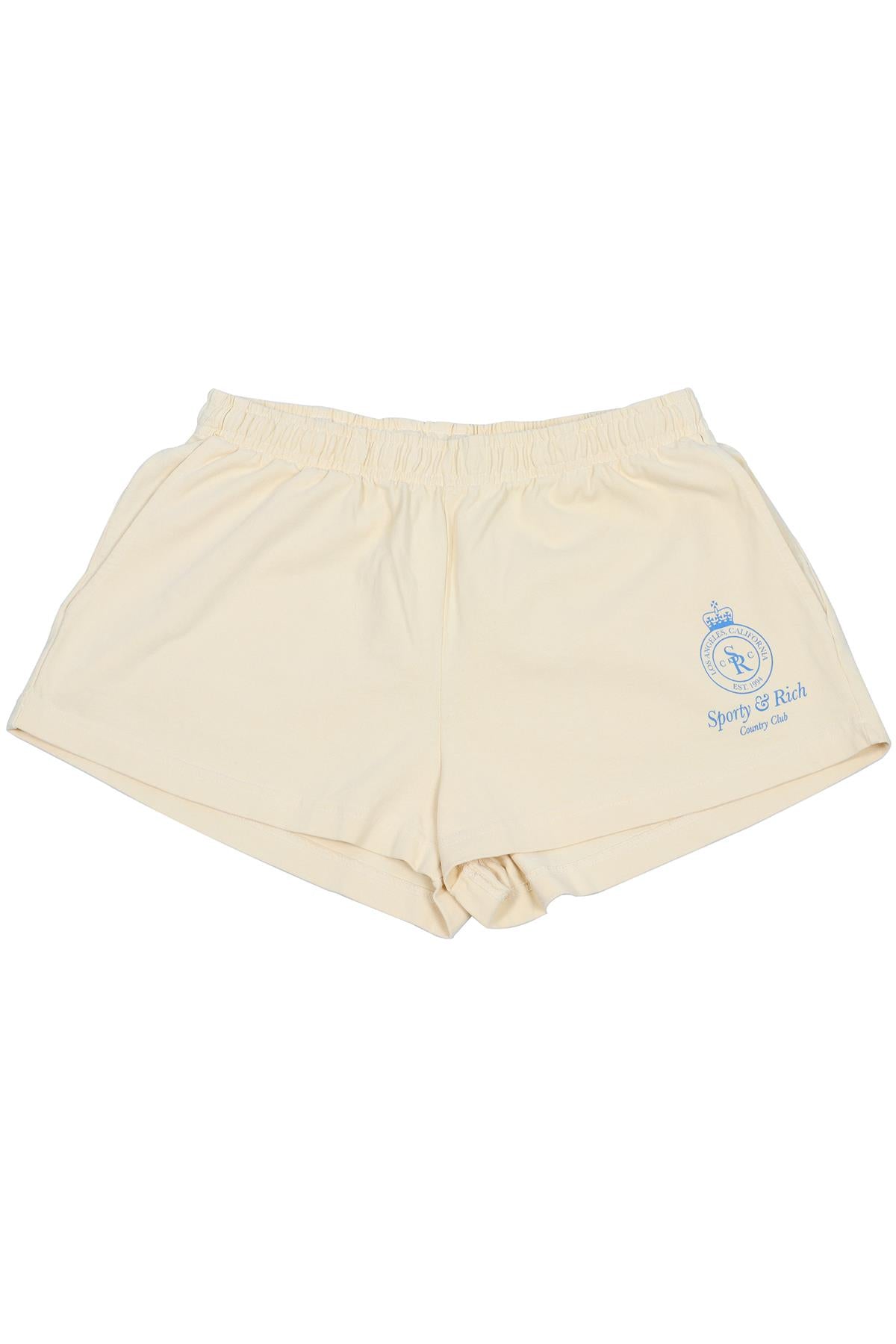 SPORTY & RICH YELLOW COTTON SHORTS SMALL