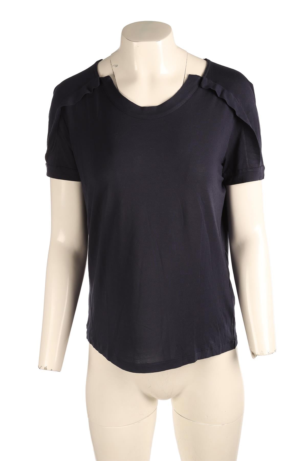 BOTTEGA VENETA NAVY JERSEY T-SHIRT IT 44 UK 12