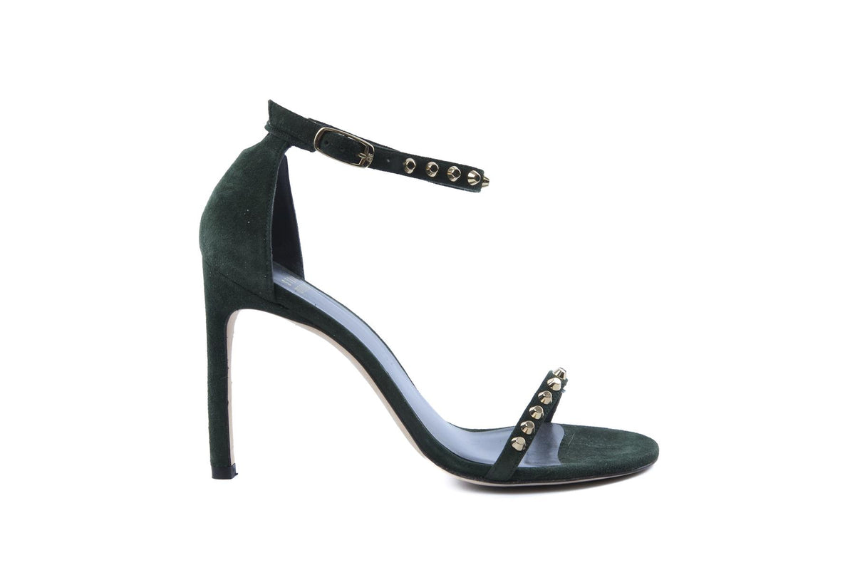 STUART WEITZMAN GREEN SUEDE SANDALS US 7.5 UK 4.5 EU 37.5