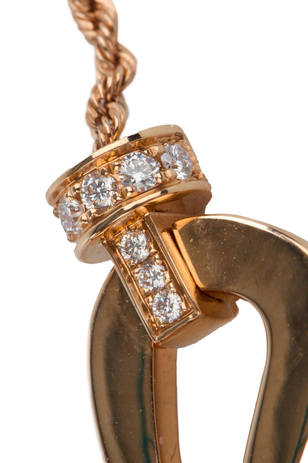 FRED FORCE 10 SMALL 18K ROSE GOLD CHAIN NECKLACE 40-45 CM