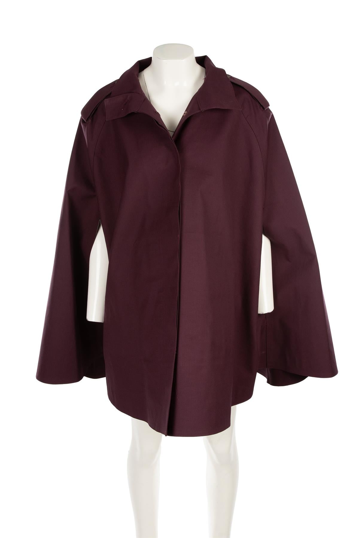 ASPREY PURPLE COTTON CAPE IT 42 UK 10