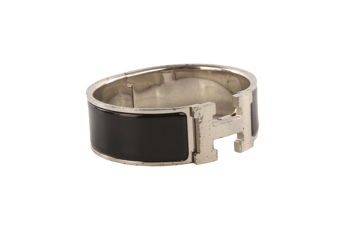 HERMÈS BLACK CLIC CLAC H BRACELET