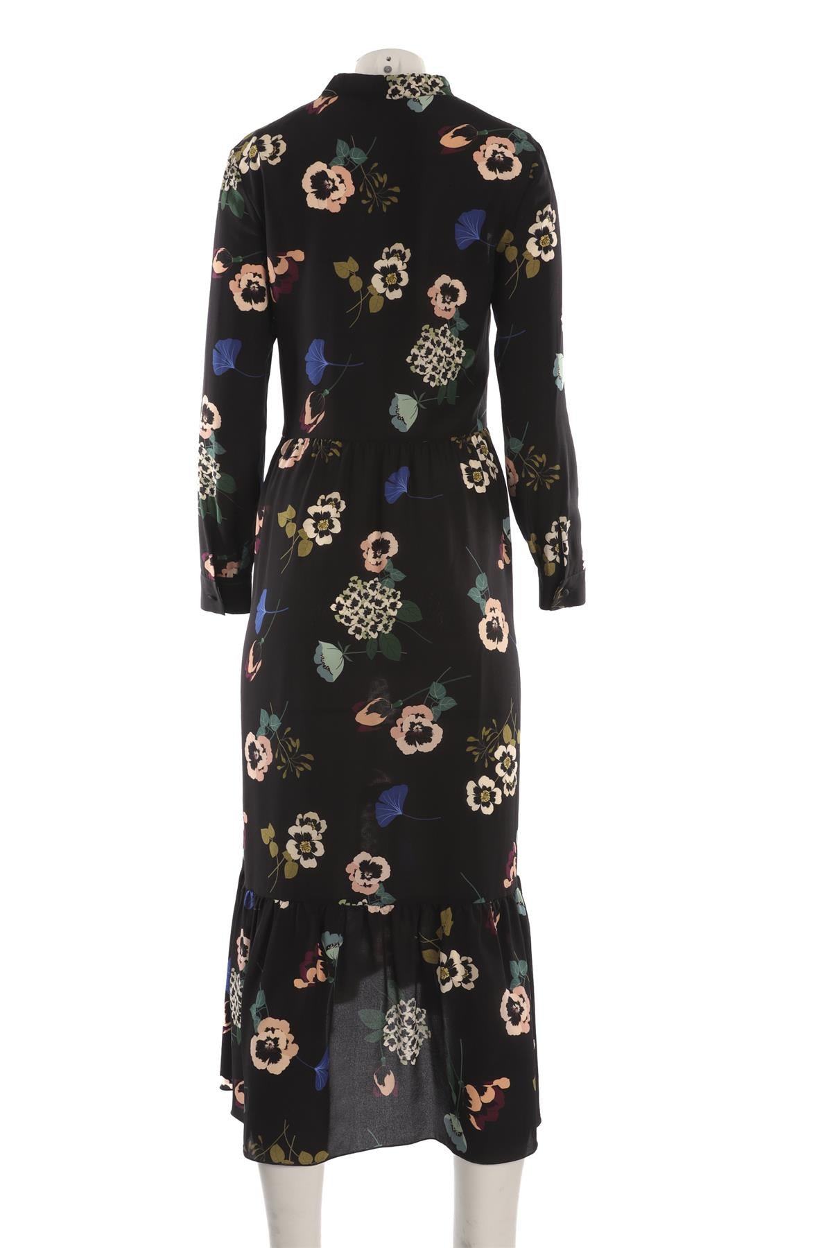 RED VALENTINO BLACK SILK MAXI DRESS IT 38 UK 6