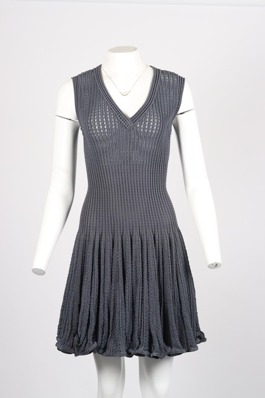 AZZEDINE ALAÏA CROCHET KNIT DRESS MEDIUM