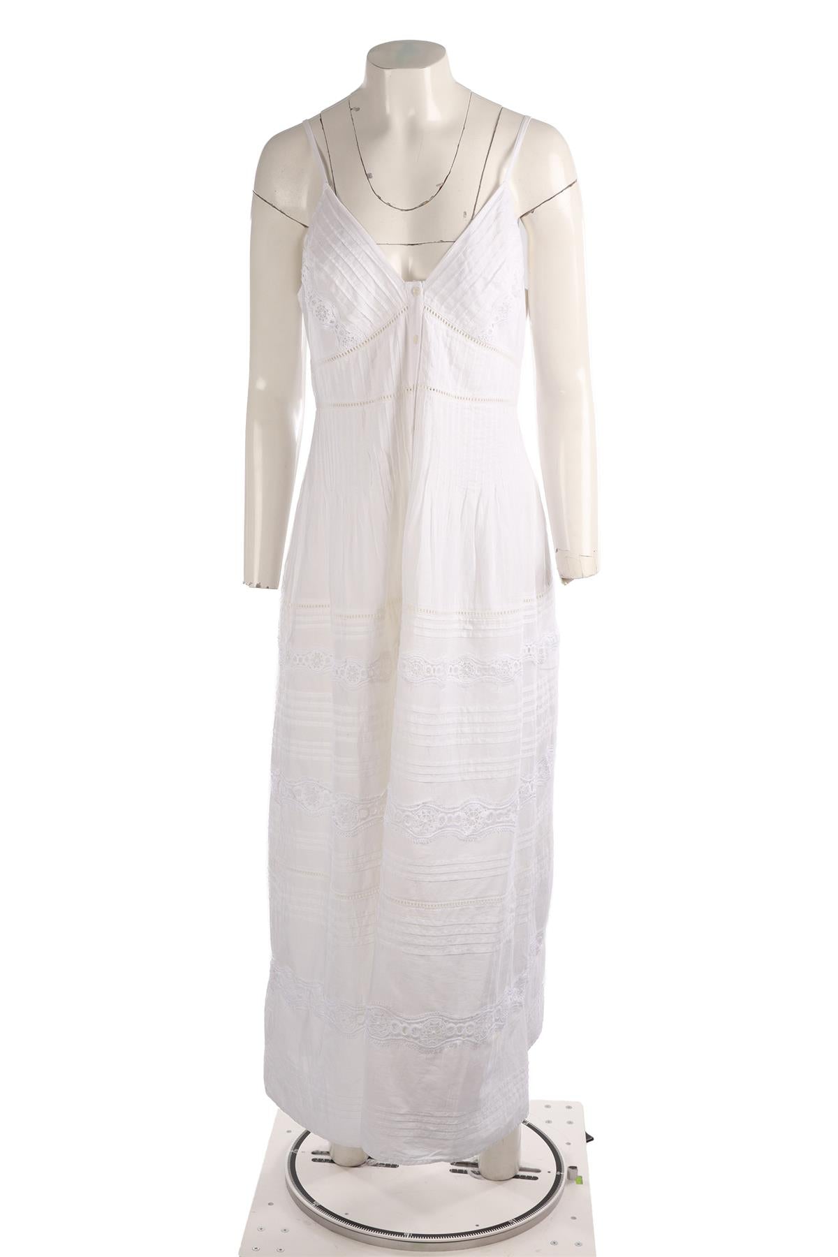 XIRENA WHITE COTTON MAXI DRESS SMALL