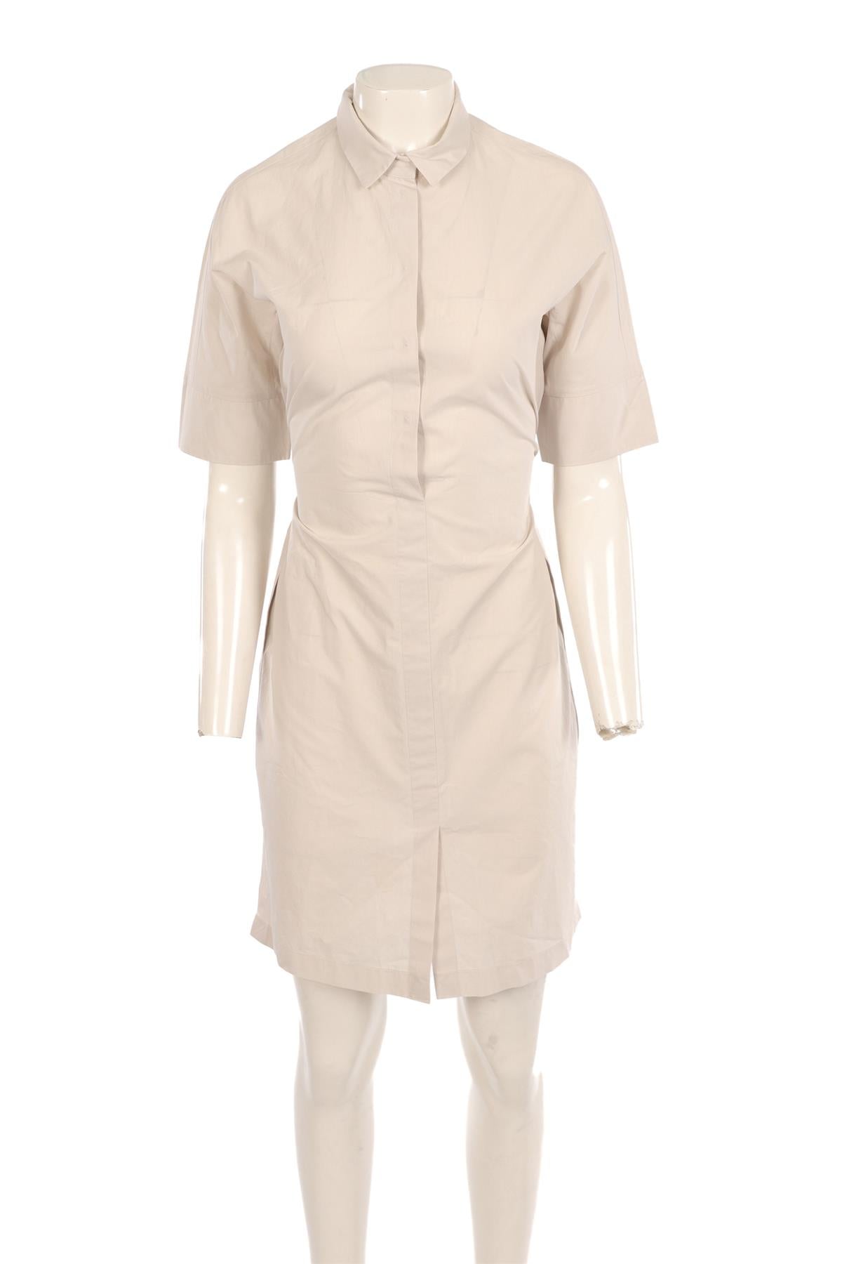 FABIANA FILIPPI GREY COTTON MIDI DRESS XSMALL