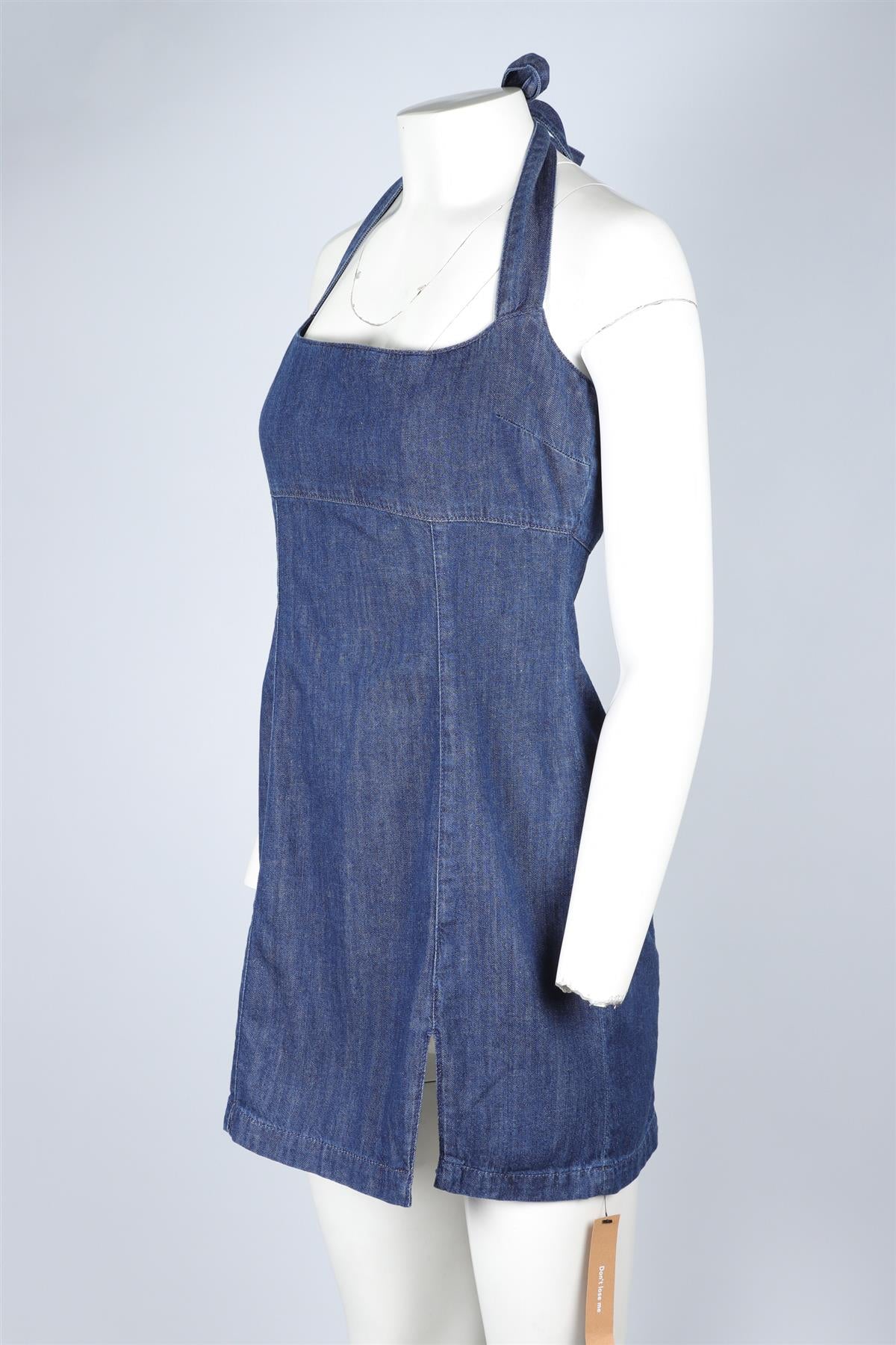 REFORMATION BLUE DENIM MINI DRESS US 4 UK 8