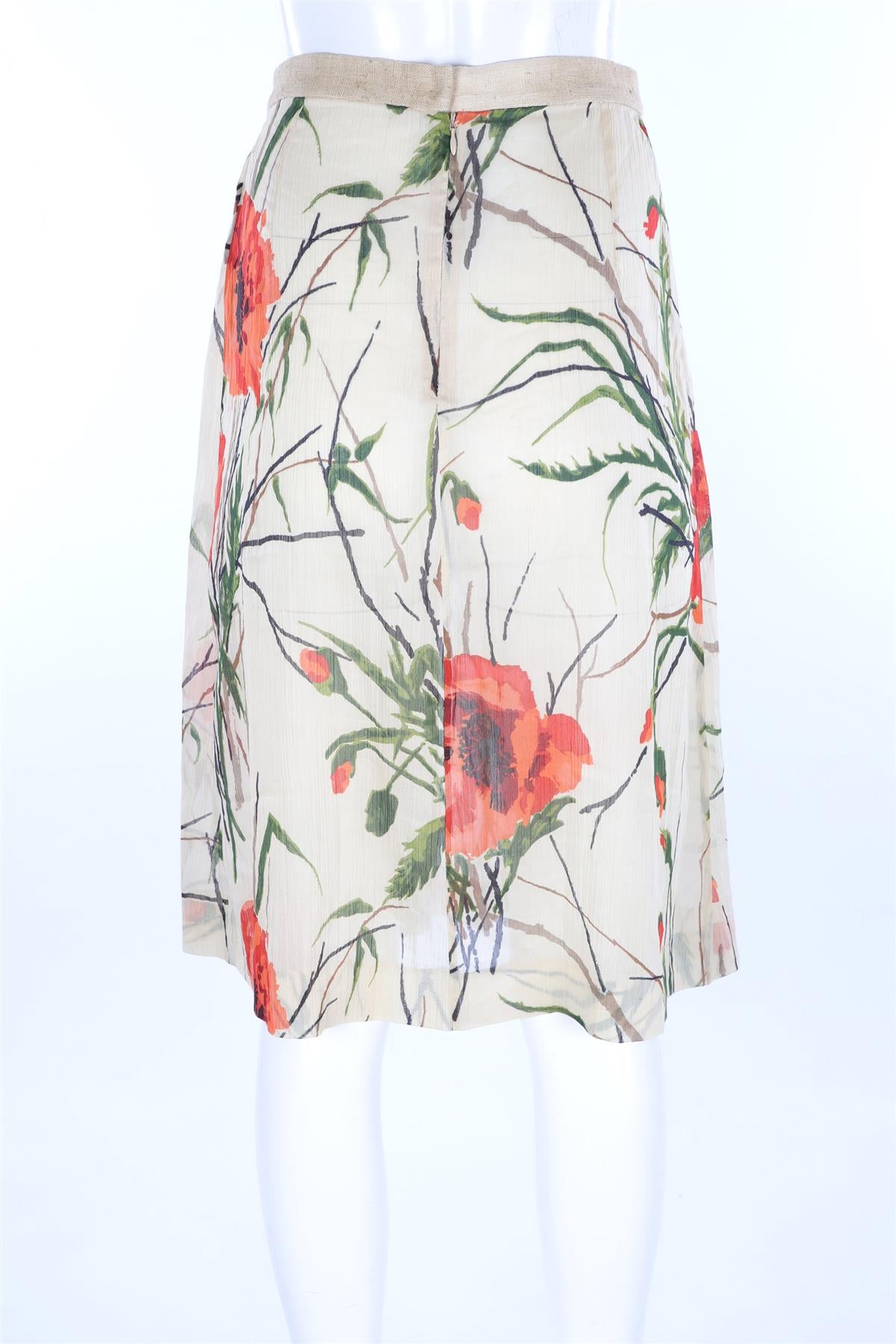 DOLCE & GABBANA MULTI COTTON MIDI SKIRT IT 40 UK 8