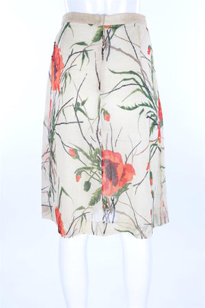 DOLCE & GABBANA MULTI COTTON MIDI SKIRT IT 40 UK 8