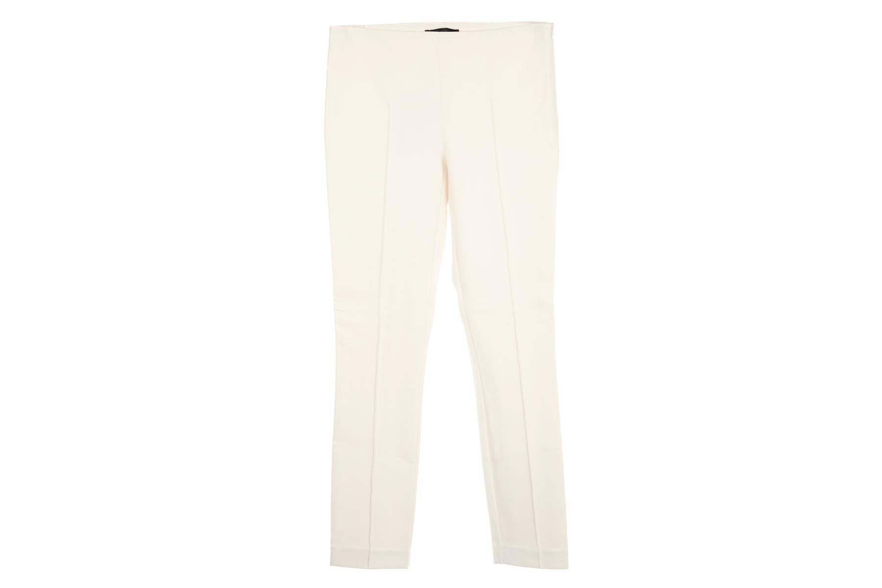 THE ROW IVORY COTTON SKINNY PANTS US 2 UK 6