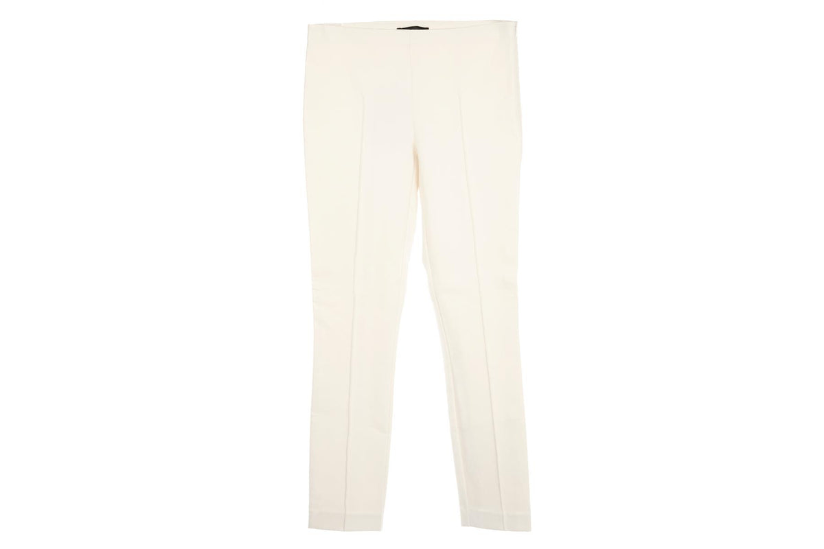 THE ROW IVORY COTTON SKINNY PANTS US 2 UK 6
