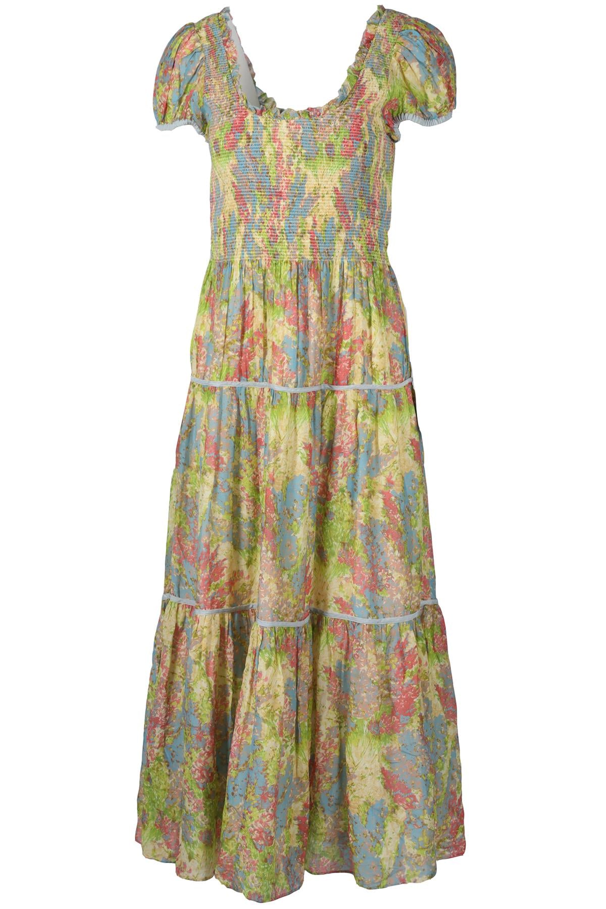 LOVESHACKFANCY MULTICOLOURED FLORAL PRINT COTTON BLEND MAXI DRESS SMALL | nikkibradford LOVESHACKFANCY MULTICOLOURED FLORAL PRINT COTTON BLEND MAXI DRESS SMALL | nikkibradford