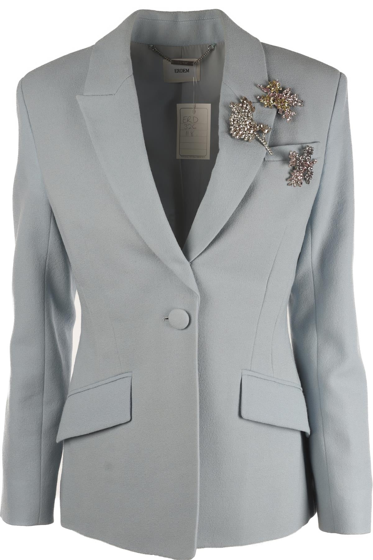 ERDEM BLUE WOOL BLAZER UK 8