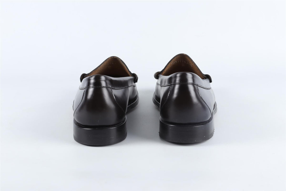 G.H. BASS BLACK MEN'S LEATHER LOAFERS UK 10.5 EU 44.5 US 11.5