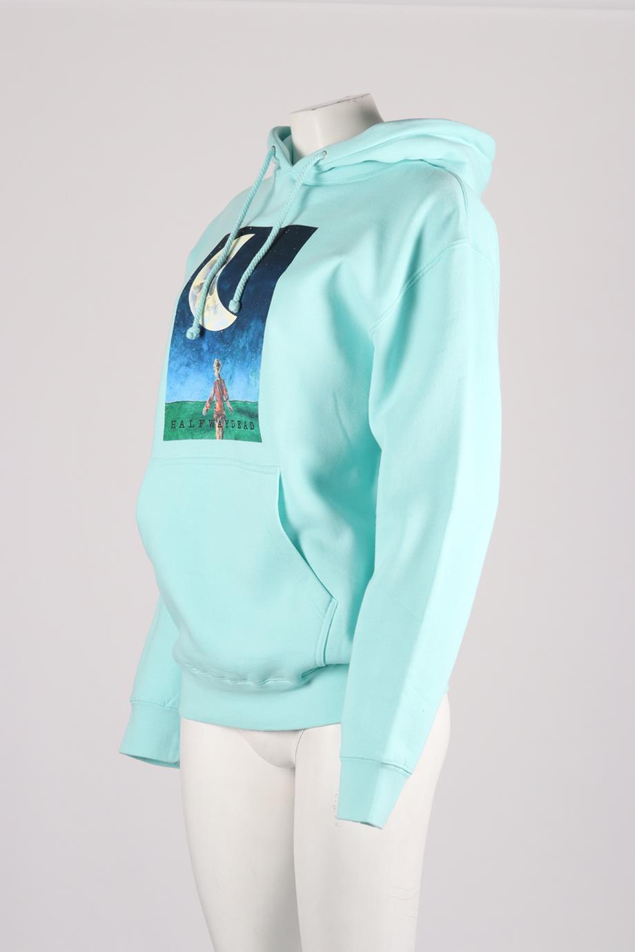 HALFWAY DEAD PRINTED COTTON BLEND HOODIE SMALL
